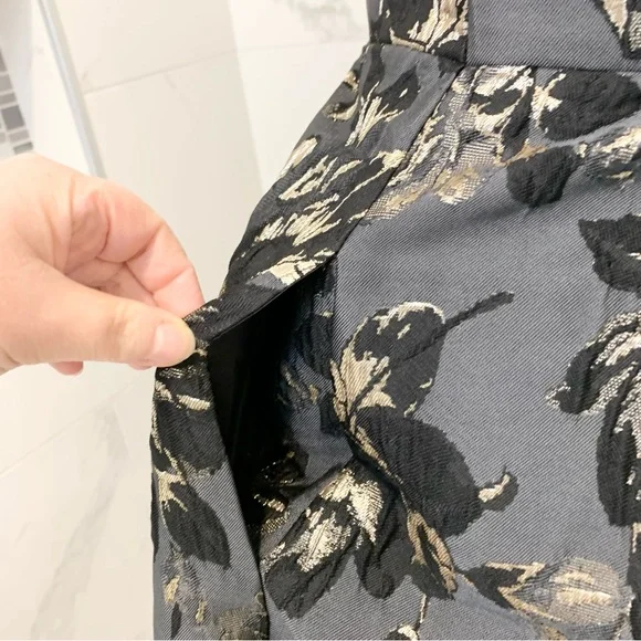 Adrianna Papell Metallic Floral Midi Dress - Picture 13 of 15